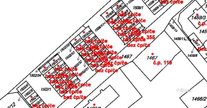 Orlová 47905328 na parcele st. 1502/22 v KÚ Poruba u Orlové, Katastrální mapa