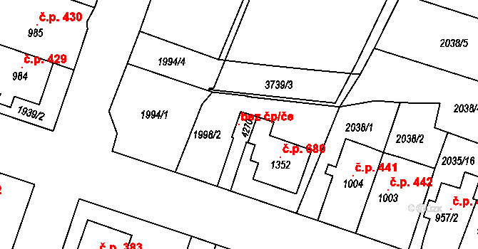 Lanškroun 121414329 na parcele st. 4270 v KÚ Lanškroun, Katastrální mapa