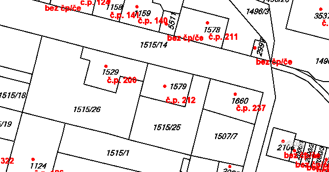 Kryblice 212, Trutnov na parcele st. 1579 v KÚ Trutnov, Katastrální mapa