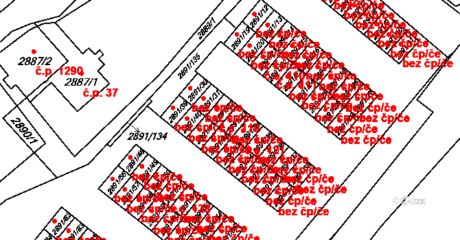 Orlová 38216329 na parcele st. 2891/33 v KÚ Poruba u Orlové, Katastrální mapa