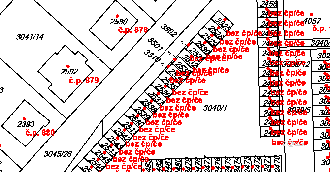 Lanškroun 39414329 na parcele st. 2536 v KÚ Lanškroun, Katastrální mapa