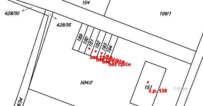 Býšť 42109329 na parcele st. 193 v KÚ Býšť, Katastrální mapa