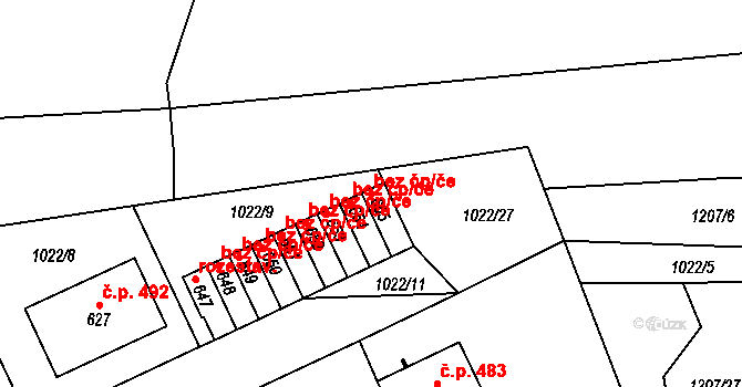 Kamenice 44540329 na parcele st. 655 v KÚ Kamenice u Jihlavy, Katastrální mapa
