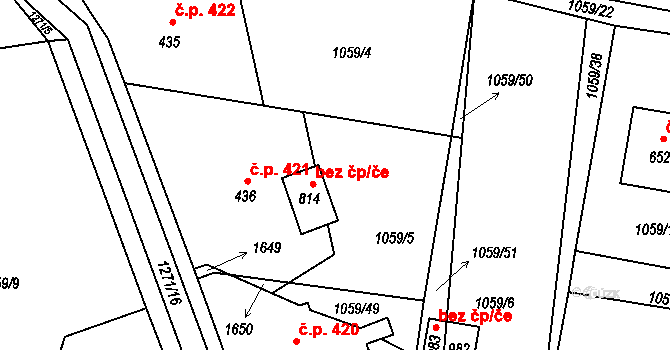 Mořkov 41249330 na parcele st. 814 v KÚ Mořkov, Katastrální mapa