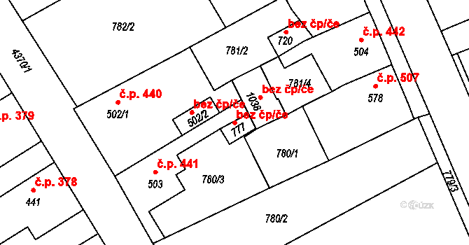 Horní Jiřetín 49084330 na parcele st. 777 v KÚ Horní Jiřetín, Katastrální mapa