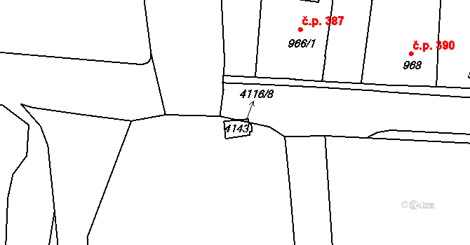 Semily 50113330 na parcele st. 4143 v KÚ Semily, Katastrální mapa