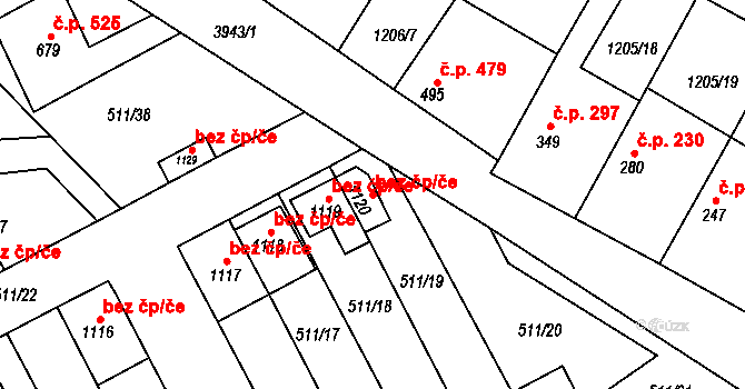 Kryry 90035330 na parcele st. 1120 v KÚ Kryry, Katastrální mapa