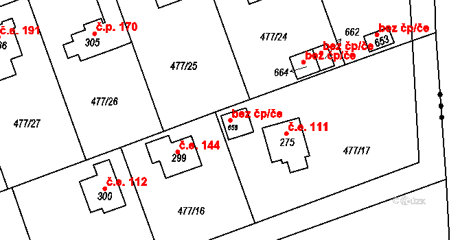 Malé Kyšice 97048330 na parcele st. 658 v KÚ Malé Kyšice, Katastrální mapa