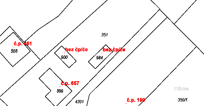 Černilov 106237331 na parcele st. 984 v KÚ Černilov, Katastrální mapa