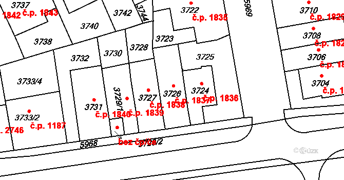 Jihlava 1837 na parcele st. 3726 v KÚ Jihlava, Katastrální mapa