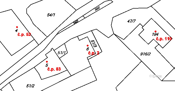 Břevenec 2, Šumvald na parcele st. 6 v KÚ Břevenec, Katastrální mapa