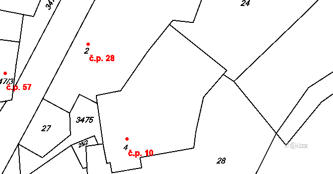 Jeníkov 10, Čechtice na parcele st. 4 v KÚ Jeníkov u Vlašimi, Katastrální mapa