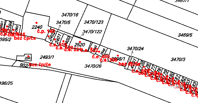 Kyjov 399 na parcele st. 2546 v KÚ Kyjov, Katastrální mapa