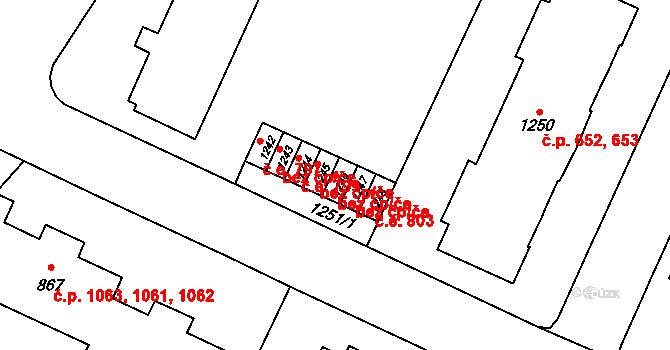 Kopřivnice 38930331 na parcele st. 1246 v KÚ Kopřivnice, Katastrální mapa