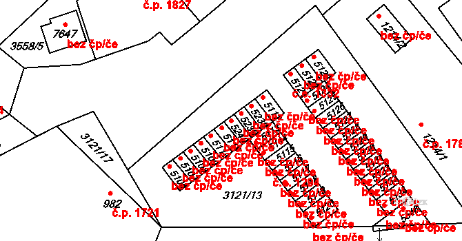 Kroměříž 39054331 na parcele st. 5240 v KÚ Kroměříž, Katastrální mapa