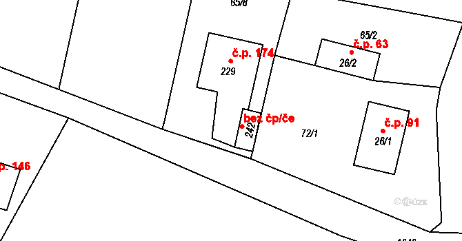 Smilovice 40207331 na parcele st. 242 v KÚ Smilovice u Třince, Katastrální mapa