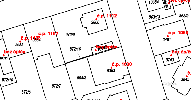 Pardubice 40407331 na parcele st. 10092 v KÚ Pardubice, Katastrální mapa
