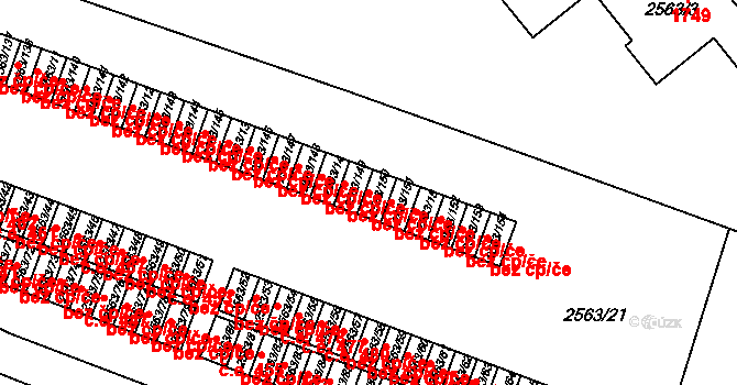 Litoměřice 41382331 na parcele st. 2563/150 v KÚ Litoměřice, Katastrální mapa