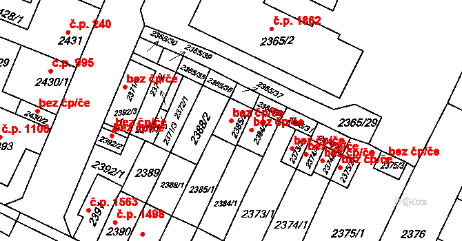 Litoměřice 41663331 na parcele st. 2385/2 v KÚ Litoměřice, Katastrální mapa