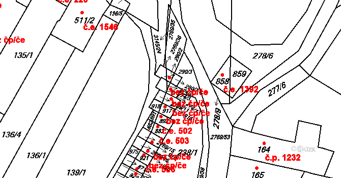 Ivančice 41935331 na parcele st. 274/1 v KÚ Kounické Předměstí, Katastrální mapa