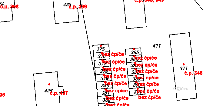 Jablůnka 42267331 na parcele st. 376 v KÚ Jablůnka, Katastrální mapa
