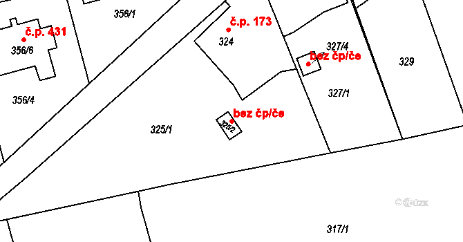 Bohumín 43992331 na parcele st. 325/2 v KÚ Záblatí u Bohumína, Katastrální mapa