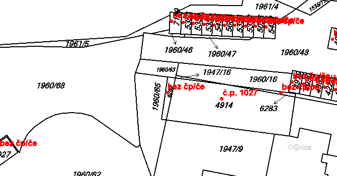 Třebíč 44136331 na parcele st. 6282 v KÚ Třebíč, Katastrální mapa