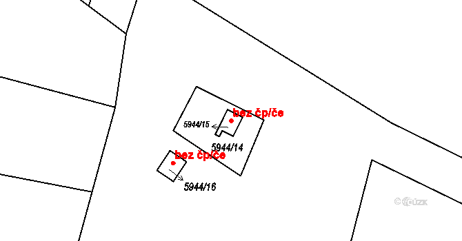 Česká Lípa 45907331 na parcele st. 5944/15 v KÚ Česká Lípa, Katastrální mapa