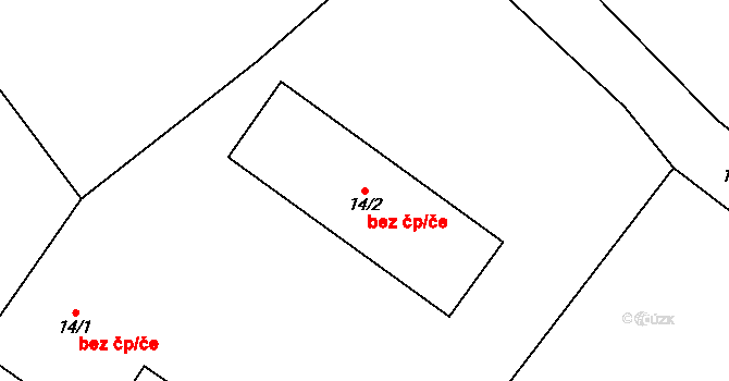 Tetín 45974331 na parcele st. 14/2 v KÚ Tetín, Katastrální mapa