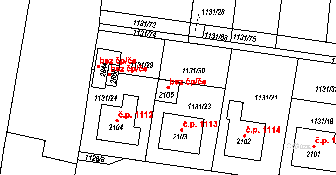 Vodňany 47203331 na parcele st. 2105 v KÚ Vodňany, Katastrální mapa