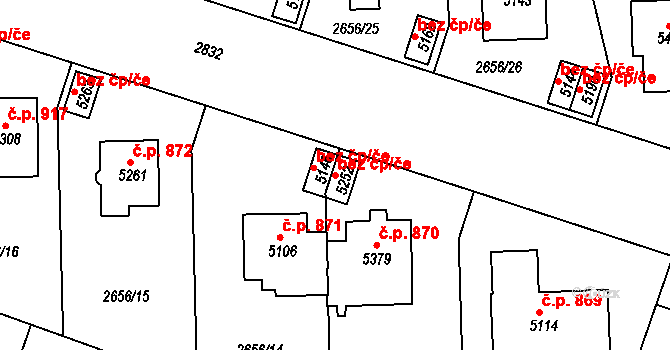 Trutnov 48595331 na parcele st. 5252 v KÚ Trutnov, Katastrální mapa