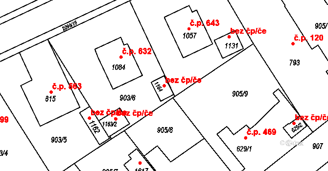 Rožmitál pod Třemšínem 49234331 na parcele st. 1164 v KÚ Rožmitál pod Třemšínem, Katastrální mapa