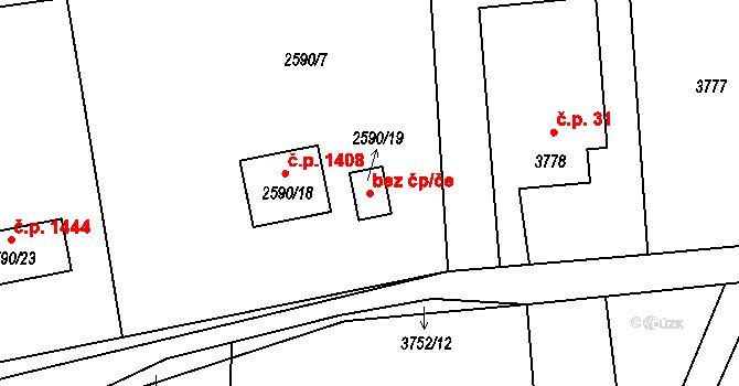 Orlová 49428331 na parcele st. 2590/19 v KÚ Horní Lutyně, Katastrální mapa