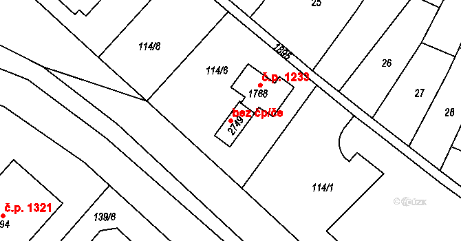 Litovel 49535331 na parcele st. 2749 v KÚ Litovel, Katastrální mapa