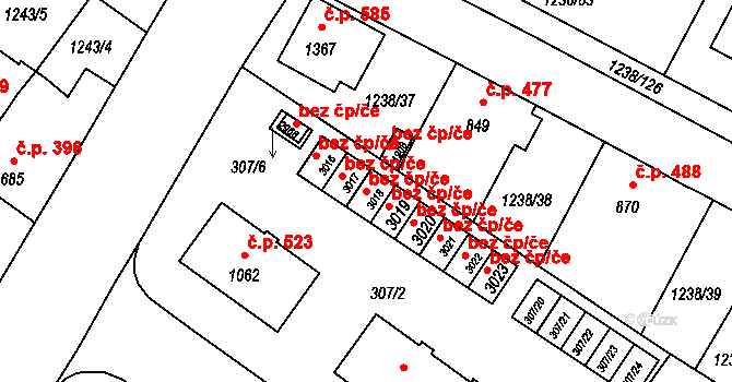 Týn nad Vltavou 50344331 na parcele st. 3018 v KÚ Týn nad Vltavou, Katastrální mapa