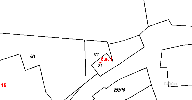Svinná 1, Horšovský Týn na parcele st. 21 v KÚ Svinná u Štítar, Katastrální mapa