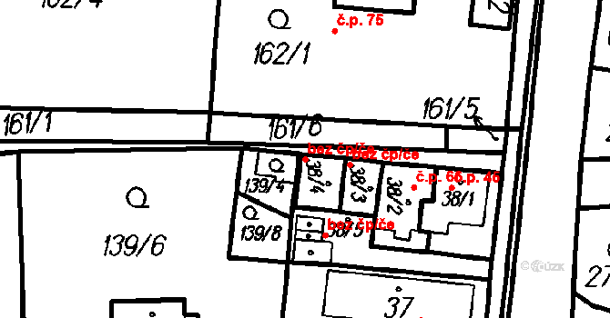 Vrhaveč 39210332 na parcele st. 38/4 v KÚ Malá Víska u Klatov, Katastrální mapa