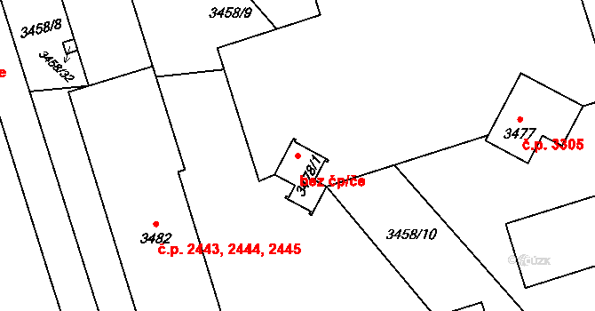 Kladno 41894332 na parcele st. 3478/1 v KÚ Kročehlavy, Katastrální mapa