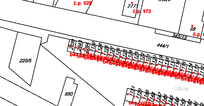 Neratovice 49549332 na parcele st. 1128 v KÚ Neratovice, Katastrální mapa