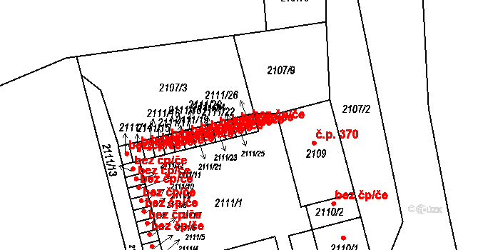 Frýdlant nad Ostravicí 50173332 na parcele st. 2111/25 v KÚ Frýdlant nad Ostravicí, Katastrální mapa