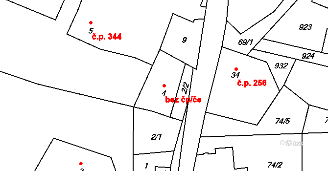 Bernartice 50335332 na parcele st. 4 v KÚ Bečkov, Katastrální mapa