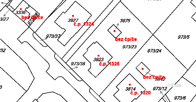Sušice II 1325, Sušice na parcele st. 3923 v KÚ Sušice nad Otavou, Katastrální mapa