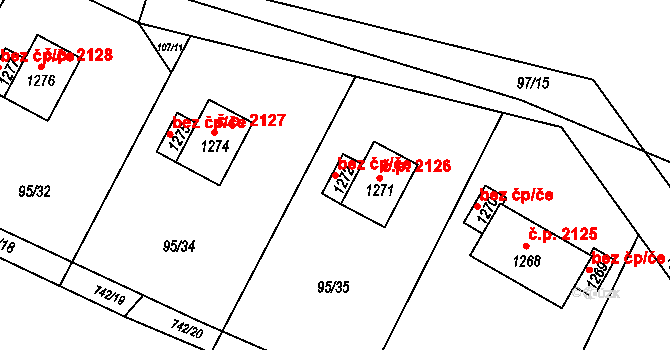 Kamenice 102785333 na parcele st. 1272 v KÚ Ládví, Katastrální mapa