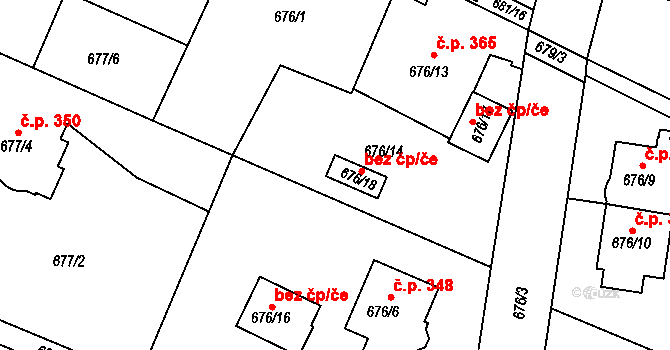 Jeseník 38530333 na parcele st. 676/18 v KÚ Jeseník, Katastrální mapa