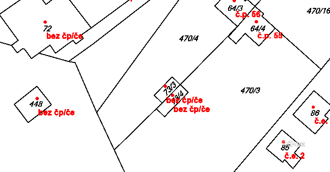 Okrouhlá 38819333 na parcele st. 73/3 v KÚ Jesenice u Chebu, Katastrální mapa