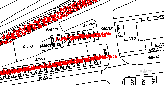 Holešov 41057333 na parcele st. 926/63 v KÚ Holešov, Katastrální mapa
