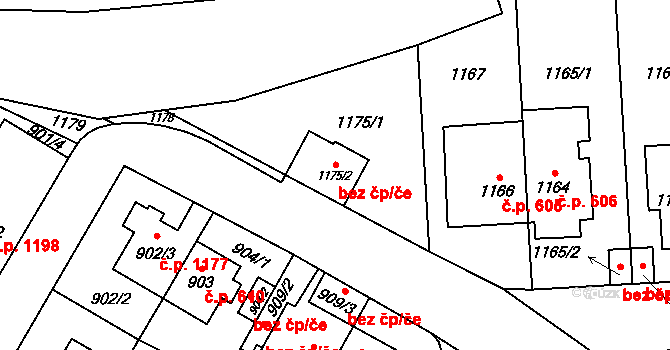 Praha 41283333 na parcele st. 1175/2 v KÚ Hostivař, Katastrální mapa