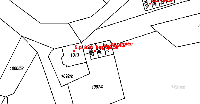 Jáchymov 45814333 na parcele st. 2061 v KÚ Jáchymov, Katastrální mapa