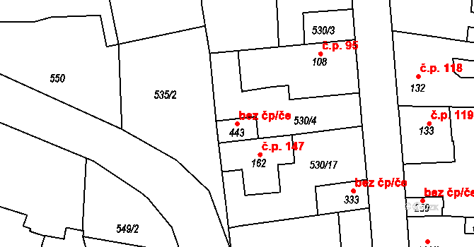Tetín 50349333 na parcele st. 443 v KÚ Tetín u Berouna, Katastrální mapa