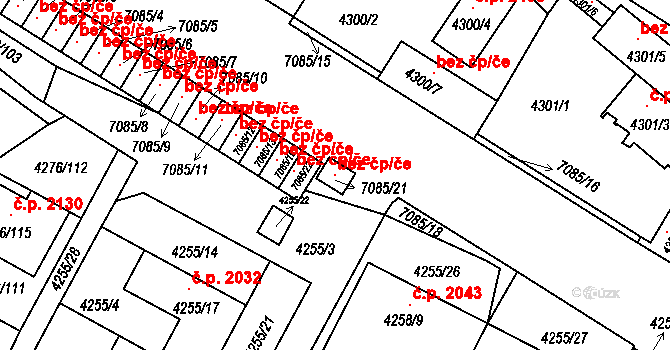 Boskovice 105710334 na parcele st. 7085/21 v KÚ Boskovice, Katastrální mapa